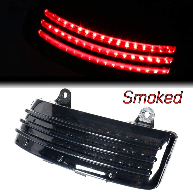 Rudyness Tri-Bar LED Rear Tail Brake Fender Tip Light For Harley Street Glide FLHX 2014-2023 (Smoked) - Image 3